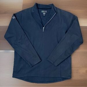 Peter Millar Element 4 Wind Jacket Men's M  Pullover 1/4 Zip Blue Fleece Golf